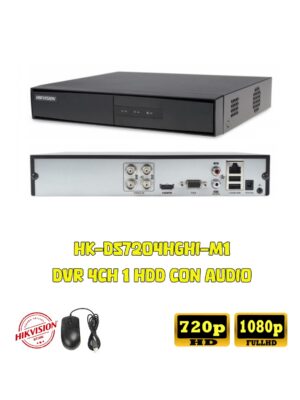 Grabador de 4 Canales HIKVISION HK-DS7204HGHI-M1 AUDIO