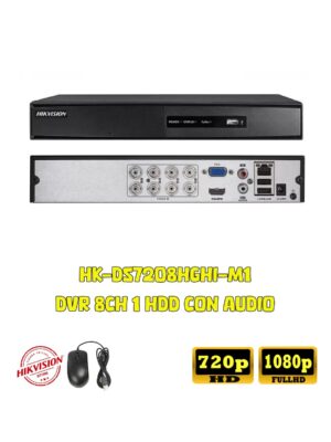 Grabador de 8 Canales HIKVISION HK-DS7208HGHI-M1 AUDIO