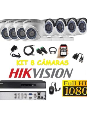 kit 8 Cámaras Seguridad FULLHD Hikvision
