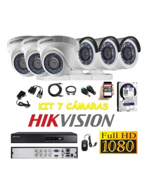 kit 6 Cámaras Seguridad FULLHD Hikvision 2tb