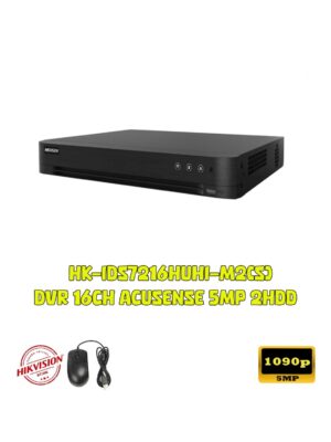 Grabador DVR 16 ACUSENSE 5MP Hikvision 2HDD