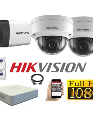 Cámaras Seguridad IP Kit 3 HIKVISION FULLHD 1Tb