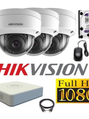 Cámaras Seguridad IP Kit 3 HIKVISION DOMO FULLHD 1Tb