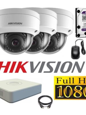 Cámaras Seguridad IP Kit 3 HIKVISION DOMO FULLHD 2Tb