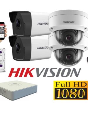 Cámaras Seguridad IP Kit 4 HIKVISION FULLHD 2Tb