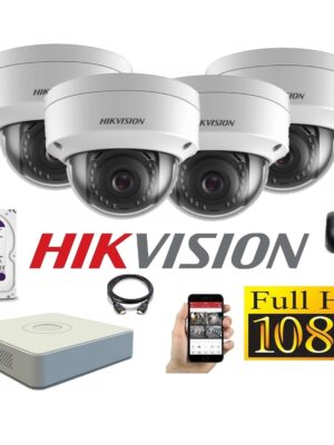 Cámaras Seguridad IP Kit 4 HIKVISION DOMO FULLHD 2Tb