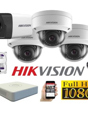 Cámaras Seguridad IP Kit 4 FULLHD HIKVISION 1Tb