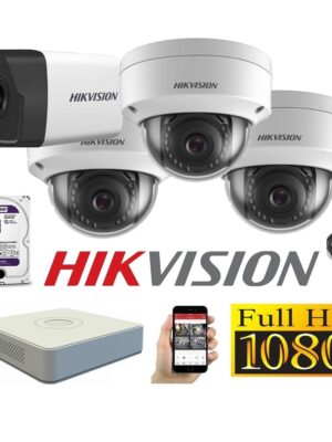 Cámaras Seguridad IP Kit 4 FULLHD HIKVISION 2Tb