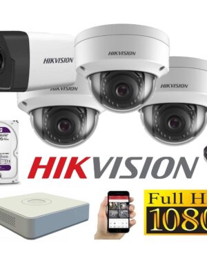 Cámaras Seguridad IP Kit 4 FULLHD HIKVISION 4Tb