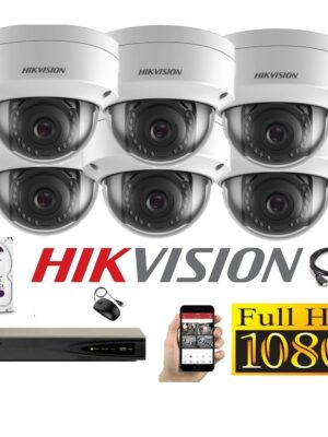 Cámaras Seguridad IP Kit 6 HIKVISION DOMO FULLHD 4Tb