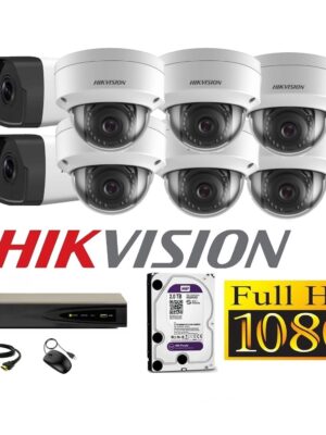 Cámaras Seguridad IP Kit 8 FULLHD HIKVISION 2Tb