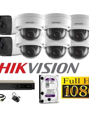 Cámaras Seguridad IP Kit 8 FULLHD HIKVISION 4Tb