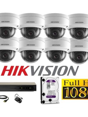 Cámaras Seguridad IP Kit 8 HIKVISION DOMO FULLHD 4Tb