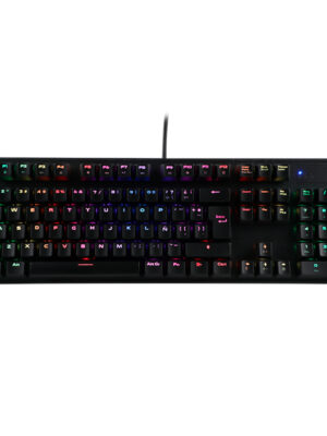 Teclado Gamer Teros TE-4152, mecánico, multimedia, iluminación RGB, 105 teclas, USB