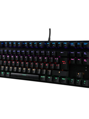 Teclado Gamer Teros TE-4153, mecánico, multimedia, iluminación RGB, TKL, USB